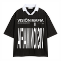 VISIÖN MAFIA — CONCEPT 02: 'VISION ABSTRACT' JERSEY SOCCER POLO (BLACK)